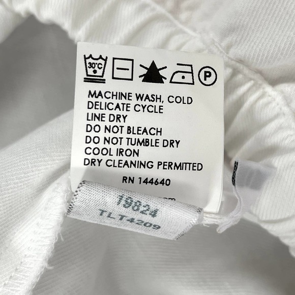 ENZA COSTA Twill Everywhere Pant XS 0 Off White Relaxed Wideleg Straight Pull On - Picture 9 of 13